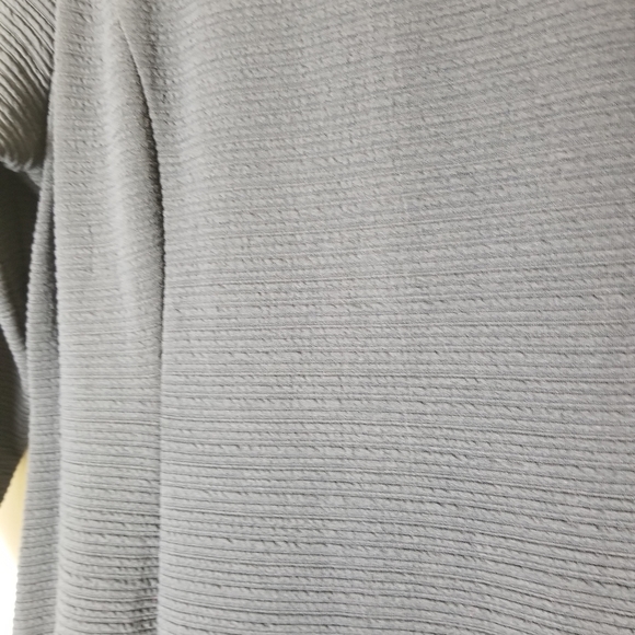 CALVIN KLEIN 14 gray ribbed knit 3/4 sleeve dress - Picture 4 of 8
